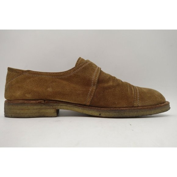 Wilson & Dean Wilkes Bashford Brown Leather Cap Toe Buckle Loafer Shoes Mens 7.5 - Picture 3 of 10